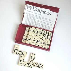 Vintage Pavilion Dominos Set With Case